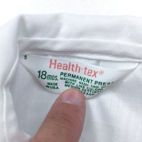 Vintage Healthtex Dress Girls Sz 18m Blue Pinafore Jumper Corduroy Outfit 80s - Picture 4 of 4